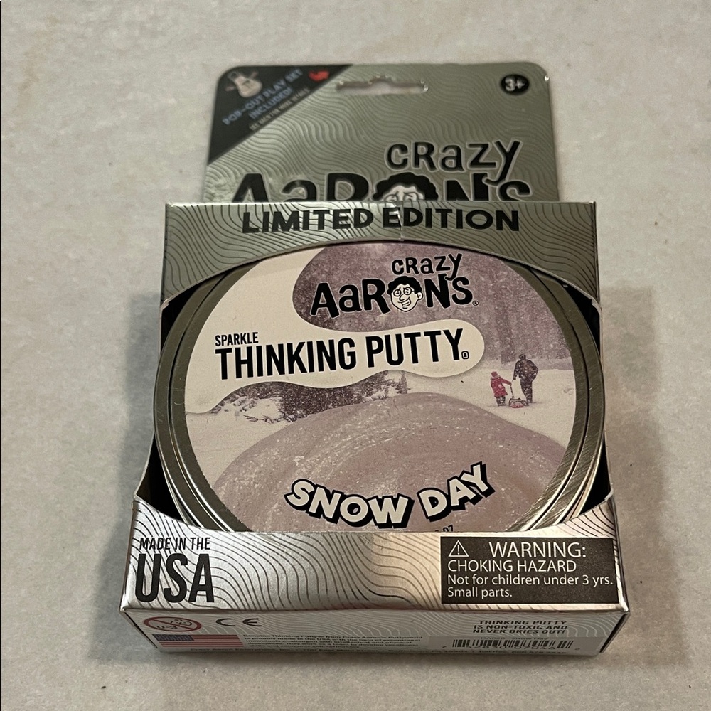 Crazy Aaron's Sparkle Thinking Putty - Snow Day NEW Non-Toxic Never dries out